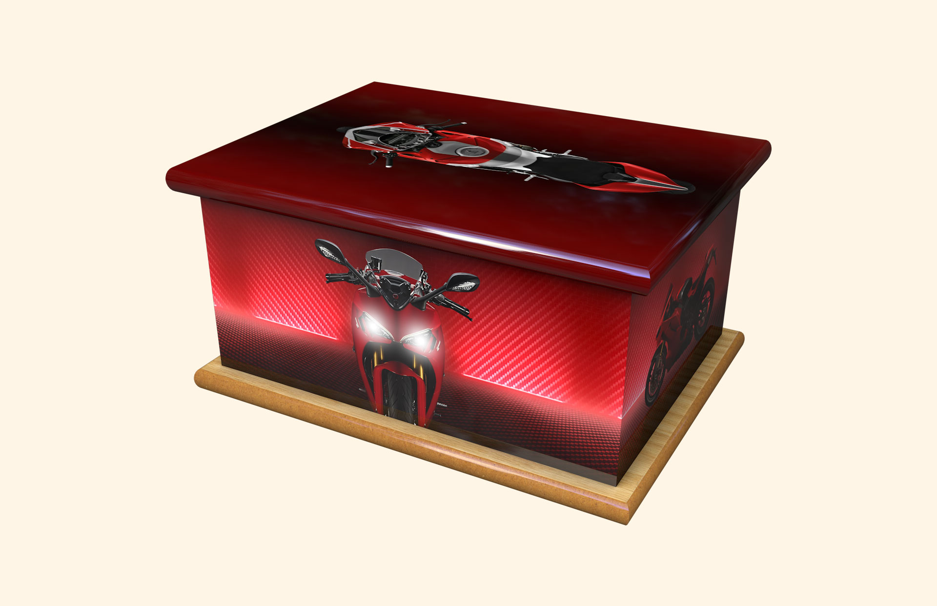 Ride Out Ready adult ashes casket